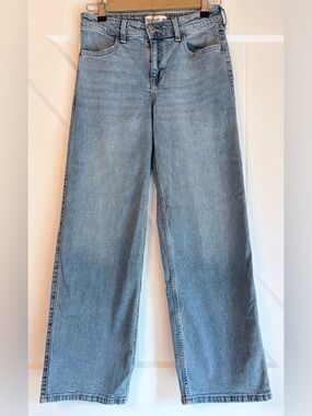 Abercrombie Kids High Rise Wide Leg Jeans Light-Medium Wash Girls 15/16